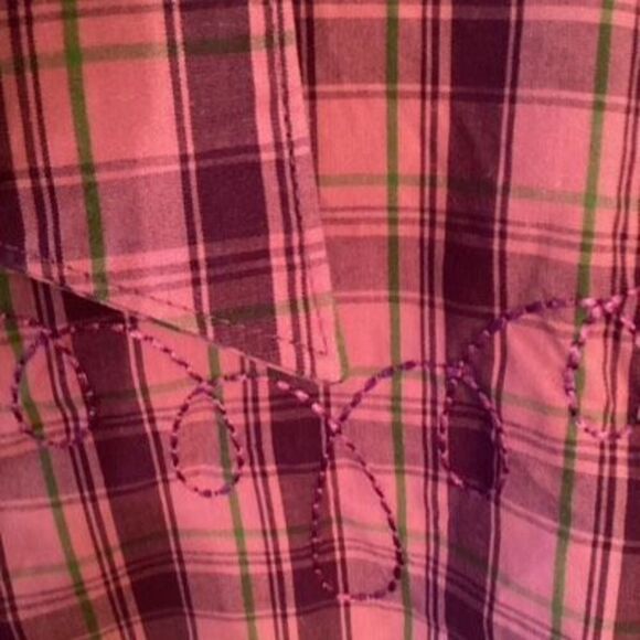 Bit & Bridle Womens Western Button Down Shirt Sz XL Embroidered Horses Snap Buut - Picture 2 of 9